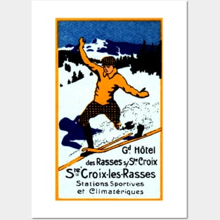 1920 Skiing St. Croix Switzerland Posters and Art